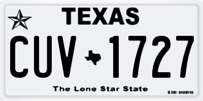 TX license plate CUV1727