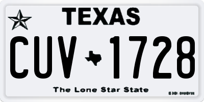 TX license plate CUV1728