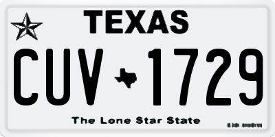 TX license plate CUV1729