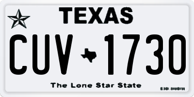TX license plate CUV1730