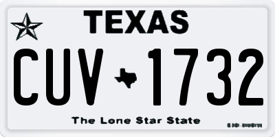 TX license plate CUV1732