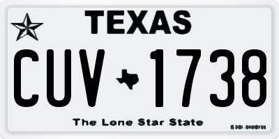 TX license plate CUV1738