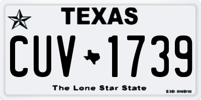 TX license plate CUV1739