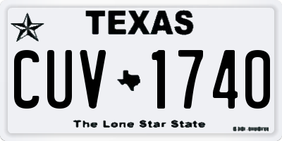 TX license plate CUV1740