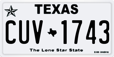 TX license plate CUV1743