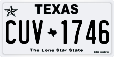TX license plate CUV1746