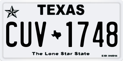 TX license plate CUV1748