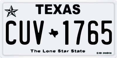TX license plate CUV1765