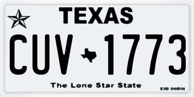 TX license plate CUV1773