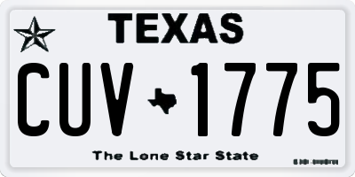 TX license plate CUV1775