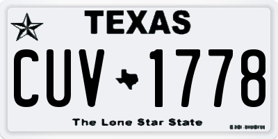 TX license plate CUV1778