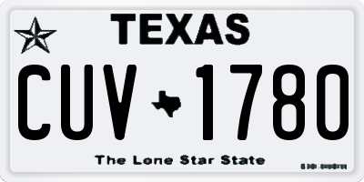TX license plate CUV1780