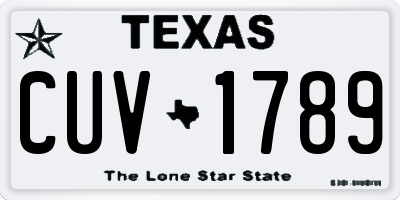 TX license plate CUV1789