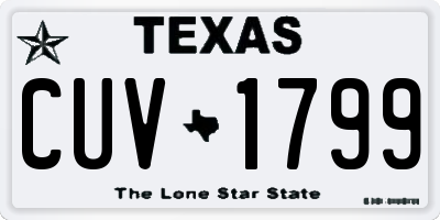 TX license plate CUV1799