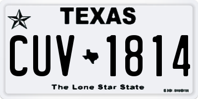 TX license plate CUV1814