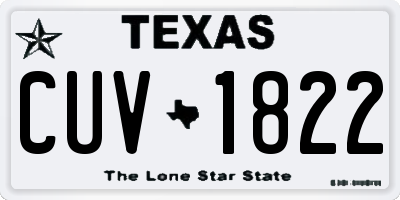 TX license plate CUV1822
