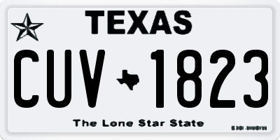 TX license plate CUV1823