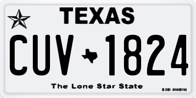 TX license plate CUV1824