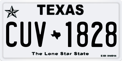 TX license plate CUV1828
