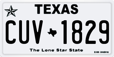 TX license plate CUV1829