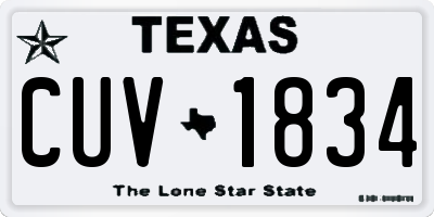 TX license plate CUV1834