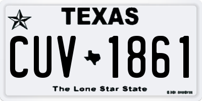 TX license plate CUV1861