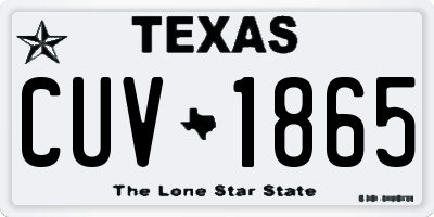TX license plate CUV1865