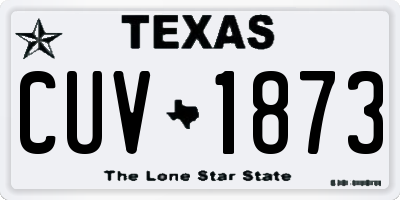 TX license plate CUV1873