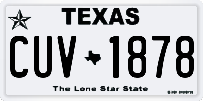 TX license plate CUV1878