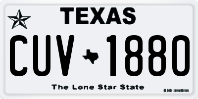 TX license plate CUV1880