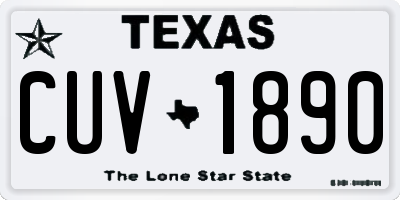 TX license plate CUV1890