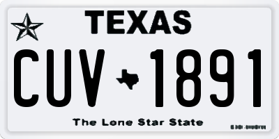 TX license plate CUV1891