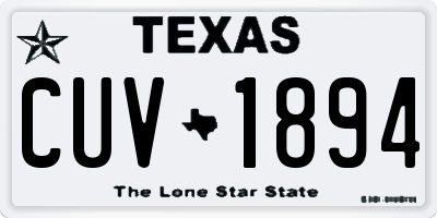 TX license plate CUV1894