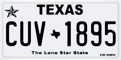 TX license plate CUV1895