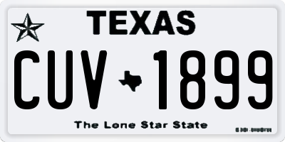 TX license plate CUV1899