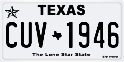 TX license plate CUV1946