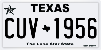 TX license plate CUV1956
