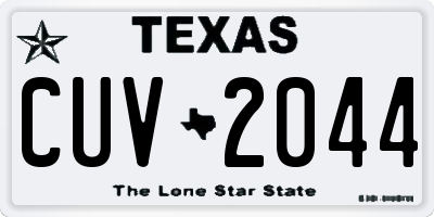 TX license plate CUV2044