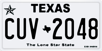 TX license plate CUV2048