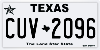 TX license plate CUV2096