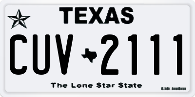 TX license plate CUV2111