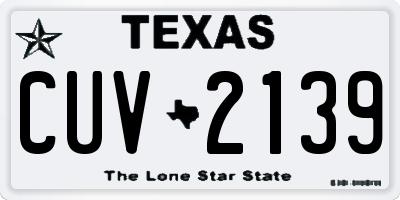 TX license plate CUV2139