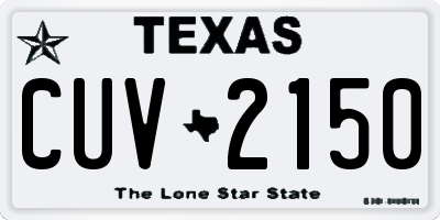 TX license plate CUV2150