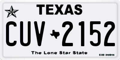TX license plate CUV2152