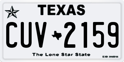 TX license plate CUV2159