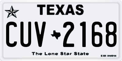 TX license plate CUV2168