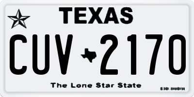 TX license plate CUV2170