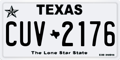TX license plate CUV2176