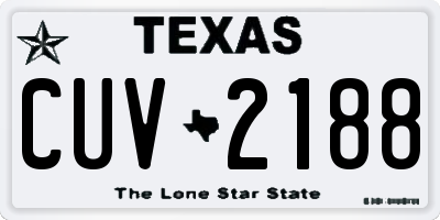 TX license plate CUV2188