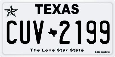 TX license plate CUV2199
